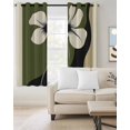 thumbnail image 2 of Green Floral Spring Blackout Curtains for Bedroom Living Room Darkening Curtains 84 Inch Length 2 Panels Set Modern Abstract Blooms Botanical Window Curtain Window Treatment Grommet Drapes 52"x84", 2 of 9