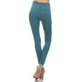 thumbnail image 2 of Heathered Color Fleece Leggings [Athleisure pants], One size fits most, Teal, 2 of 5