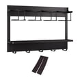 thumbnail image 2 of Organizador de botellas, soporte de pared para almacenamiento de vasos, regalo, gran estante de metal para botellas de agua, soporte de almacenamiento negro 4 tazas, 2 of 8