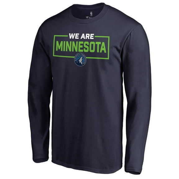 Men's Navy Minnesota Timberwolves We Are Iconic Collection Long Sleeve T-Shirt