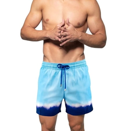 SHTUUYINGG Mens Swim Trunks With Compression LinerMens Swim Trunks With