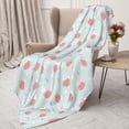 thumbnail image 3 of Sikiie Strawberry Cozy Flannel Fleece Throw Blanket: Lightweight & Thick for All Seasons - Perfect for Women, Men, & Kids"60"x50", 3 of 6
