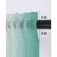 thumbnail image 6 of Turquoise Ombre Curtains 54 Inch Length, Sheer Curtains for Bedroom Living Room Window Modern Gradient Abstract Art Rod Pocket Voile Drapes Kitchen Curtains Small Half Window 42"x54" 2 Panels, 6 of 6