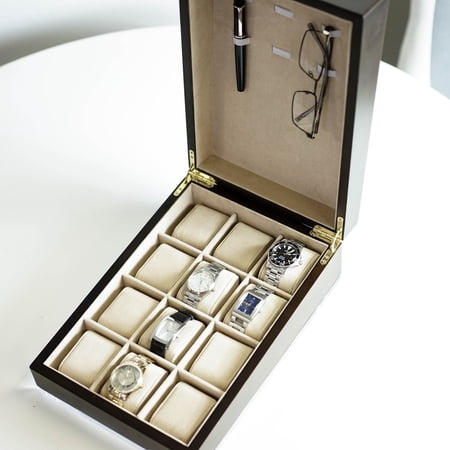 Hives and Honey Alexander Unisex Brown Wood Watch Box