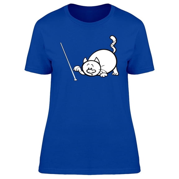 Cute Curious Kitten Playing T-Shirt Women -Image by Shutterstock, Female Large