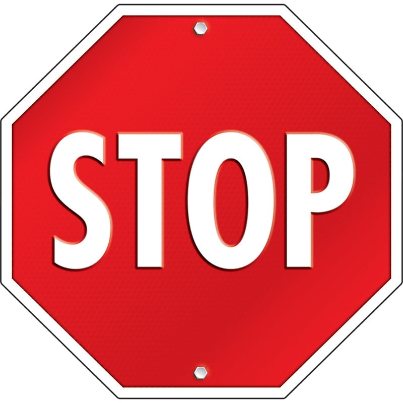 STOP SIGN TWO SIDED DECORATION - Walmart.com - Walmart.com