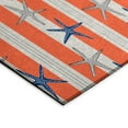 thumbnail image 5 of Addison Rugs Indoor/ Outdoor Surfside Starfish Stripes Washable Rug New Coral - 8' x 8', 5 of 7