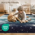 thumbnail image 4 of ODIKA 8'x10' Washable Area Rug Sky Nebula Cloud Design With Dreamy Celestial Star Field Starry Flowing Dynamic for Living Room, Under Sectional, Family , Durable, Non-Slip, 4 of 7