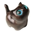 thumbnail image 5 of deevoka Cat Statue Wood Figurine Mini Artwork Gift Collection Kitty Sculpture Tabletop Ornament for Hallway Housewarming Desk Bedroom C, 5 of 9