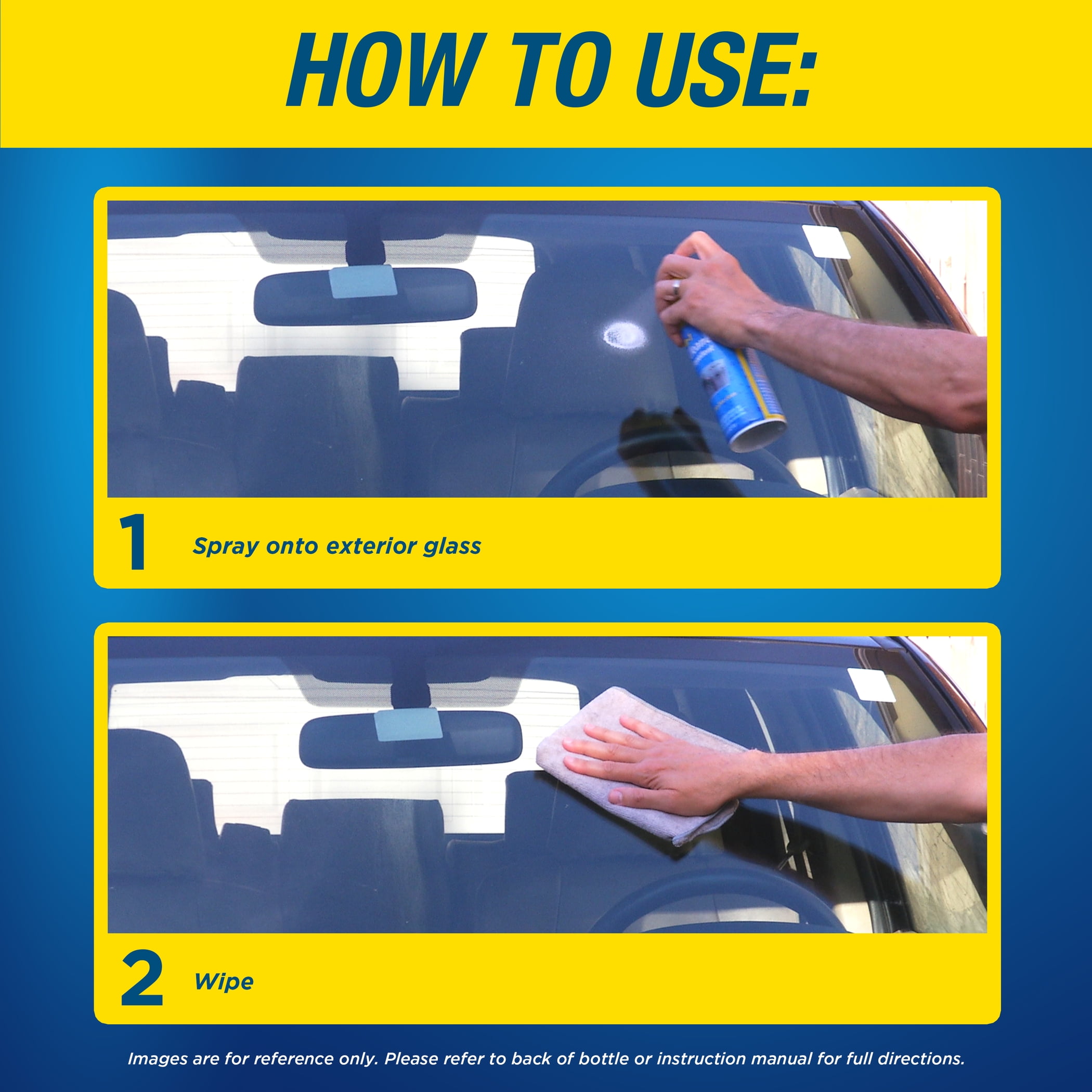(2 pack) RainX 2 in 1 Glass Cleaner and Rain Repellent, 18 Ounce Aerosol - 5080233W