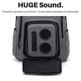 thumbnail image 2 of Mochila con altavoz Bluetooth Super Real Business con altavoces de 20 vatios y subwoofer para fiestas, festivales y playa. Recargable, funciona con iPhone y Android (gris), 2 of 5