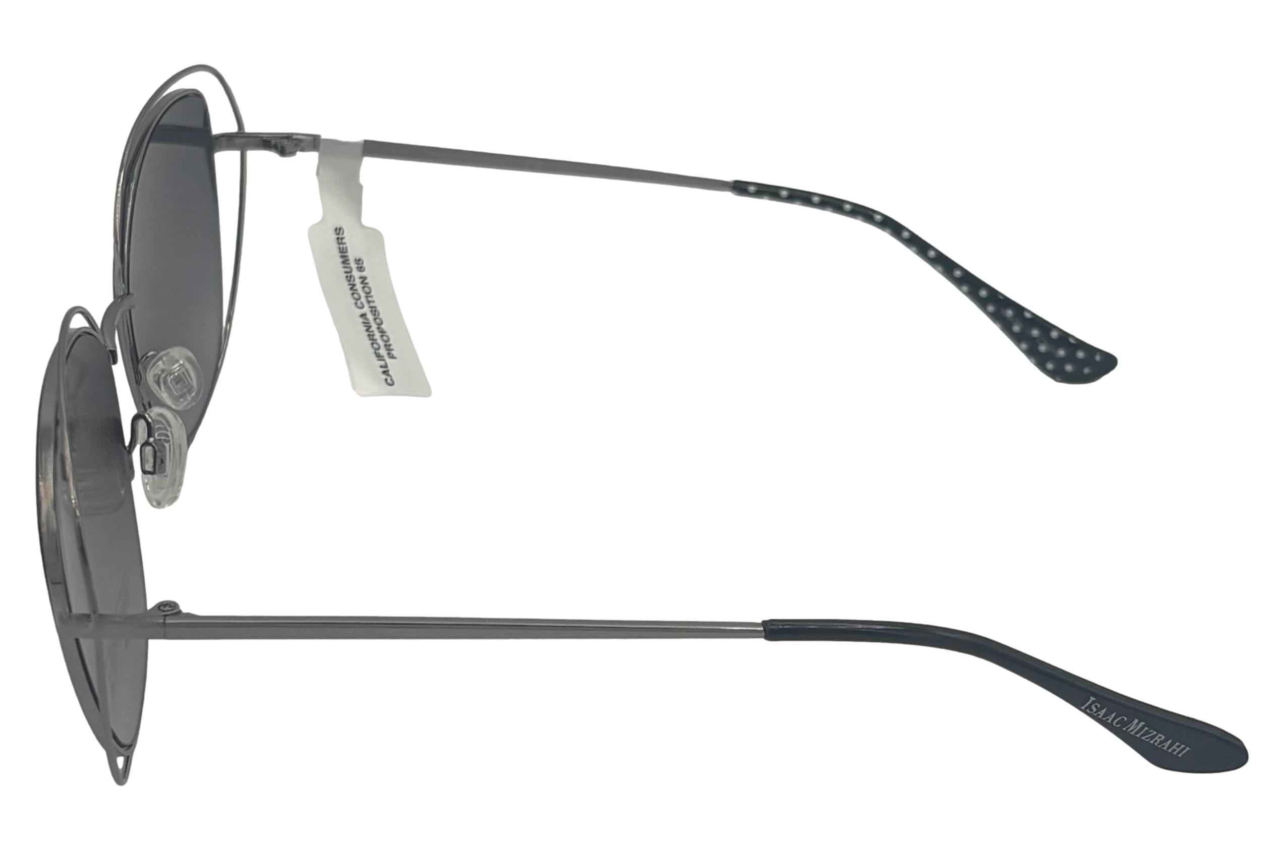 Isaac Mizrahi Womensl Gunmetal Square Open Front Metal Sunglass