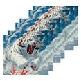 thumbnail image 3 of BZSMCE Towel Cotton Face Towel Soft Hand Towels Fashion Snowy Roar Pattern, 3 of 9
