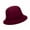 Wine Red, variant on Happy Date Women Solid Color Winter Hat Women Cloche Bucket Bowler with Bowknot