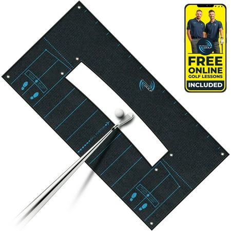 UPC: 5060294417101 | Me and My Golf Golf Ball Strike Alignment Towel Black/Blue Swing Trainers Analyzers