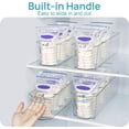 thumbnail image 3 of Breastmilk Storage Container 4PCS Set, Clear Freezer and Fridge Organizer Bins, Plastic Storage Bins for Breast Milk, Baby Pouches, Formula, Bottles and Yogurts, 4.3’’ Width, 14.7" Long, 3 of 5