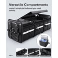 thumbnail image 6 of HOTOR Trunk Organizer, 3-Compartment Collapsible Car Organizer and Storage Solution with Cooler Bag, Portable Car Trunk Organizer for SUV, Truck, Sedan, 33.1" x 13" x 11.8", Black, 6 of 8