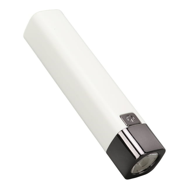 Battery Flashlight, ABS High Brightness Flashlight 1200mAh USB Efficient For Hiking White