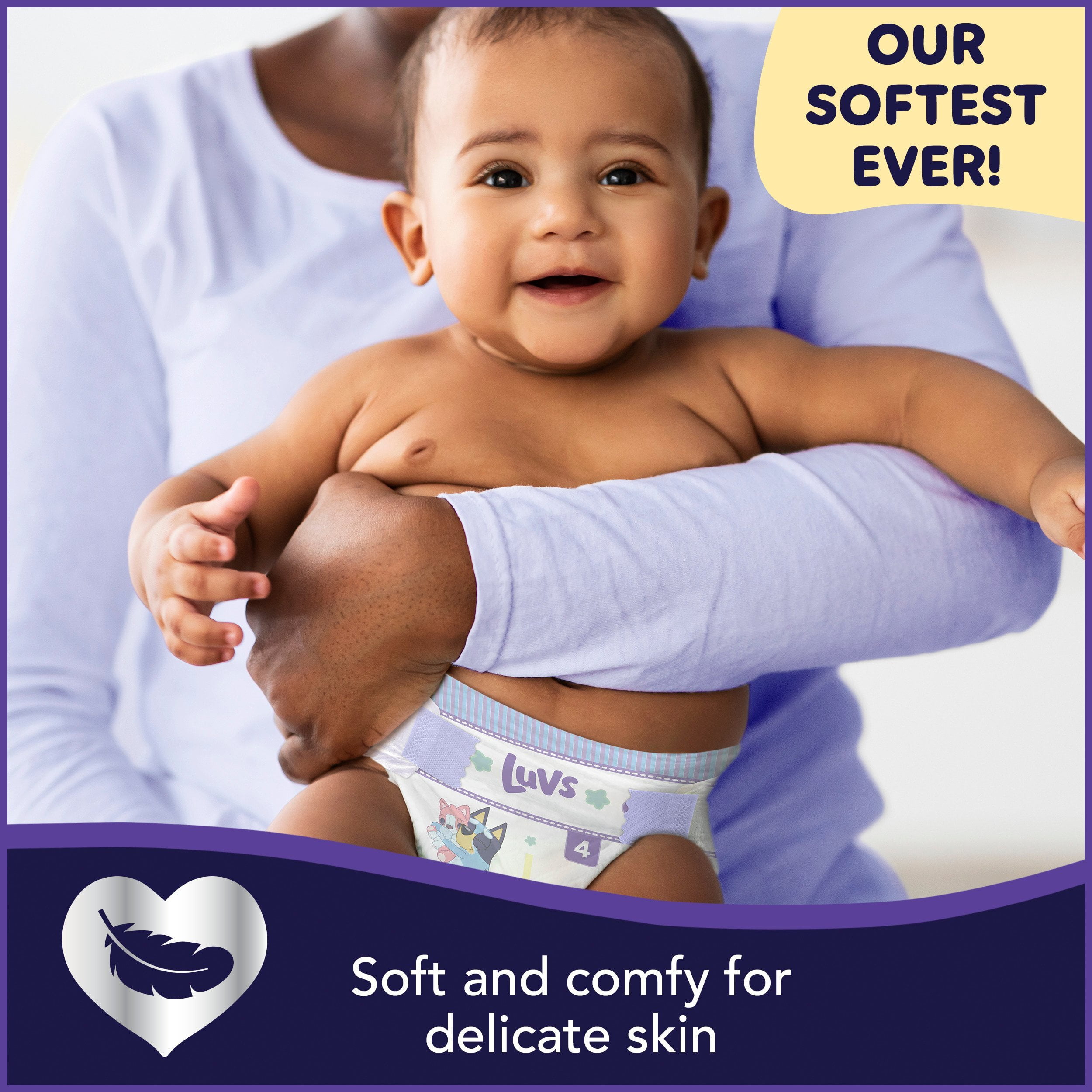 Luvs Platinum Protection Sleepy Nights Baby Diapers, Size 7, 44 Count (Select for More Options)