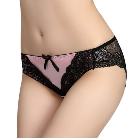 

〖TOTO〗Intimates For Women Ladies Transparent Lace Splicing Panties Cotton Hollow Breathable Quality