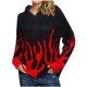 thumbnail image 1 of Sudaderas de manga larga con capucha y estampado de llama informal con cuello en V para mujer Pompotops gfhjh11984, 1 of 4