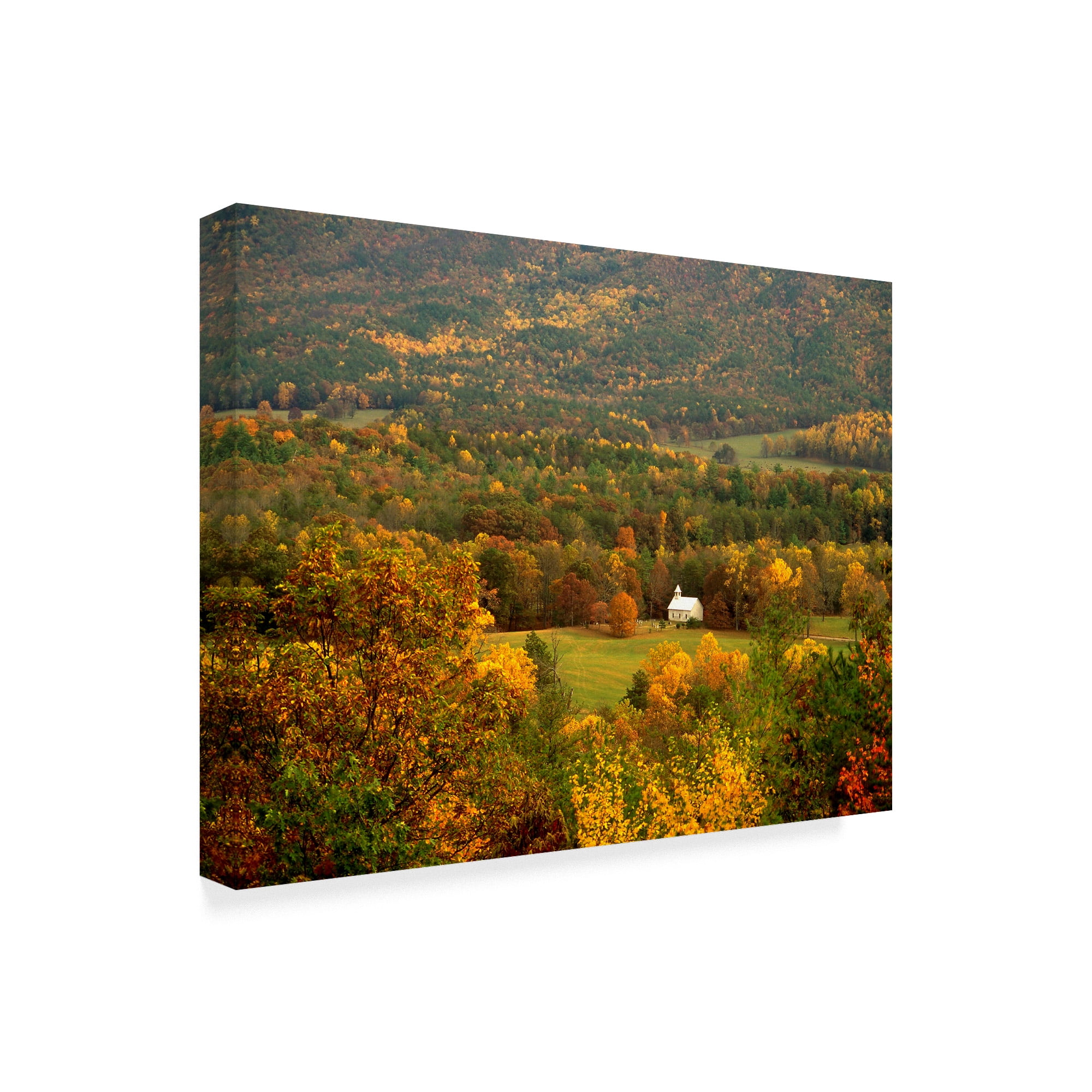 Trademark Fine Art 'Church Cades Cove' Canvas Art by J.D. Mcfarlan