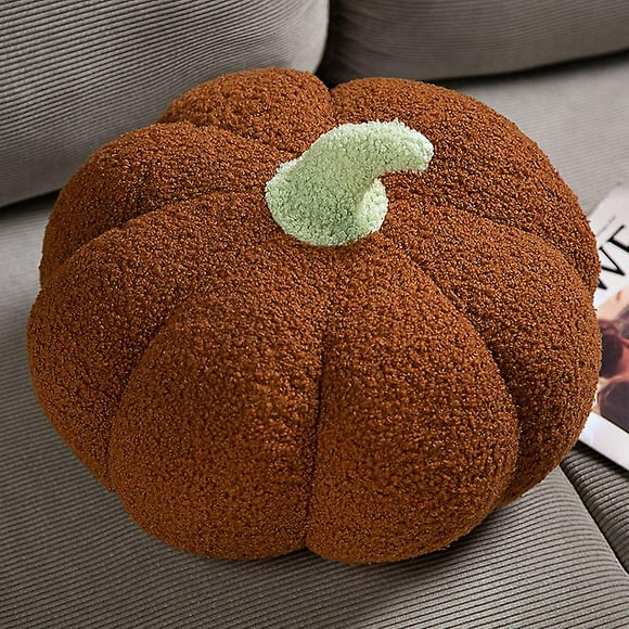 Jouet en Peluche Citrouille Variée 20-58 cm, Ajouter Citrouille, Coussin de Chaise Tv, Canapé, Déco d'Halloween, Lit, Coussin Décoratif, Jouet Cadeau pour Enfants, Anniversaire, Brun Fm