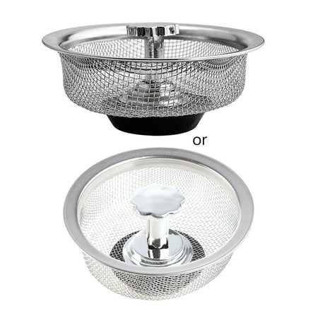 

Stainless Steel Sink Strainer Waste Disposer Outfall Filter Hair Basket Sewer Outfall Water Stopper Plug Bathroom Kitchen Accessories