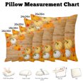 thumbnail image 5 of Throw Pillow Covers, Orange Thanksgiving Decorative Throw Pillow Covers 18x18 Inch, Fall Maple Leaves Berries Brown Wooden Square Linen Pillow Cases for Couch/Living Room/Sofa, 5 of 9