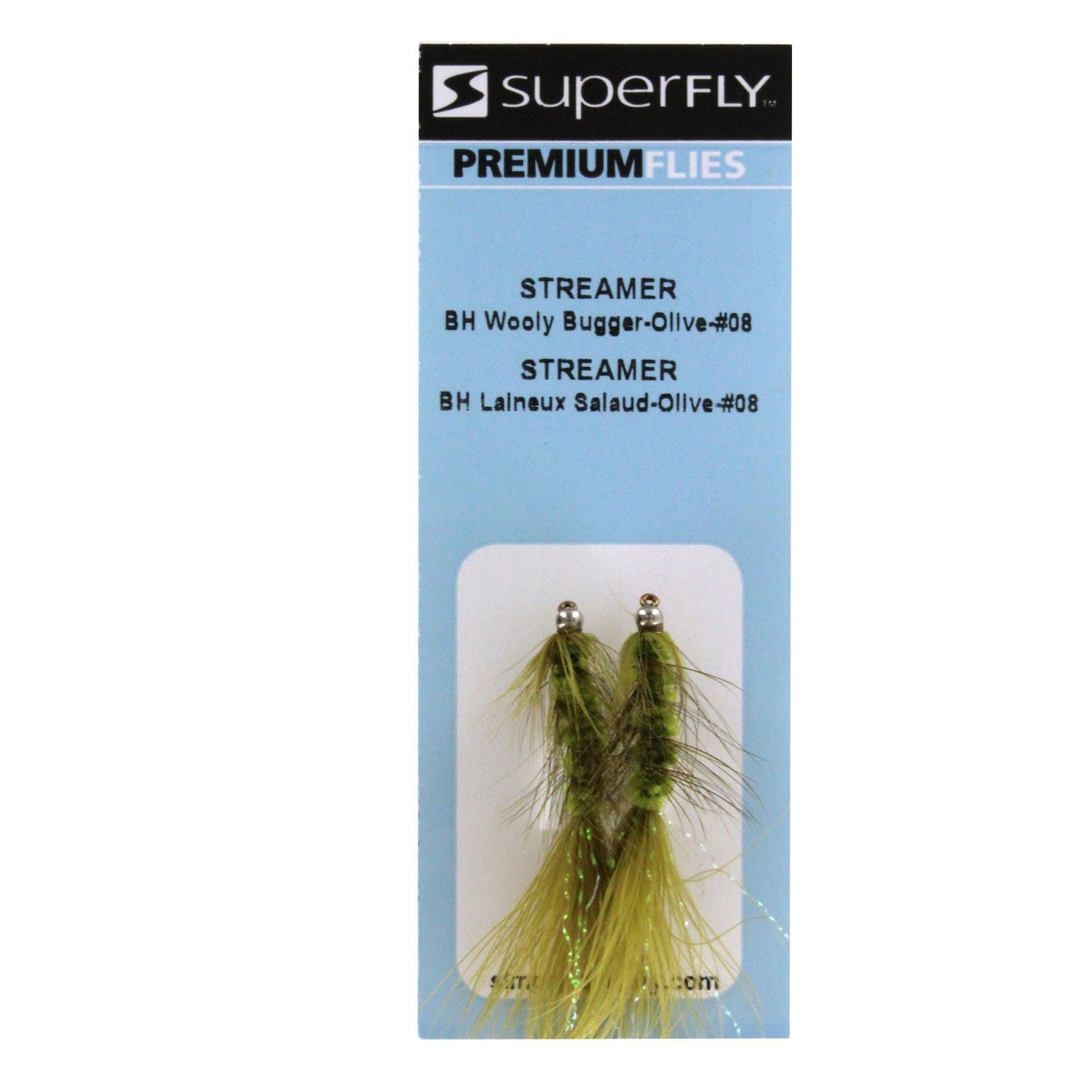 Superfly FLY6319-08P Streamer BH Wooly Bugger Olive #08 Ils sont destinés à imiter les poissons-appâts