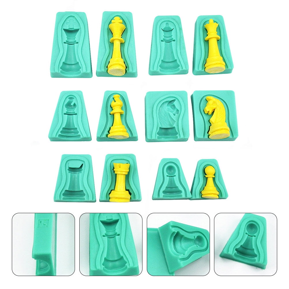 RENACLIPY Silicone Chess Mold Tray 12pcs for Baking and Home Use, Cube Maker for Chess