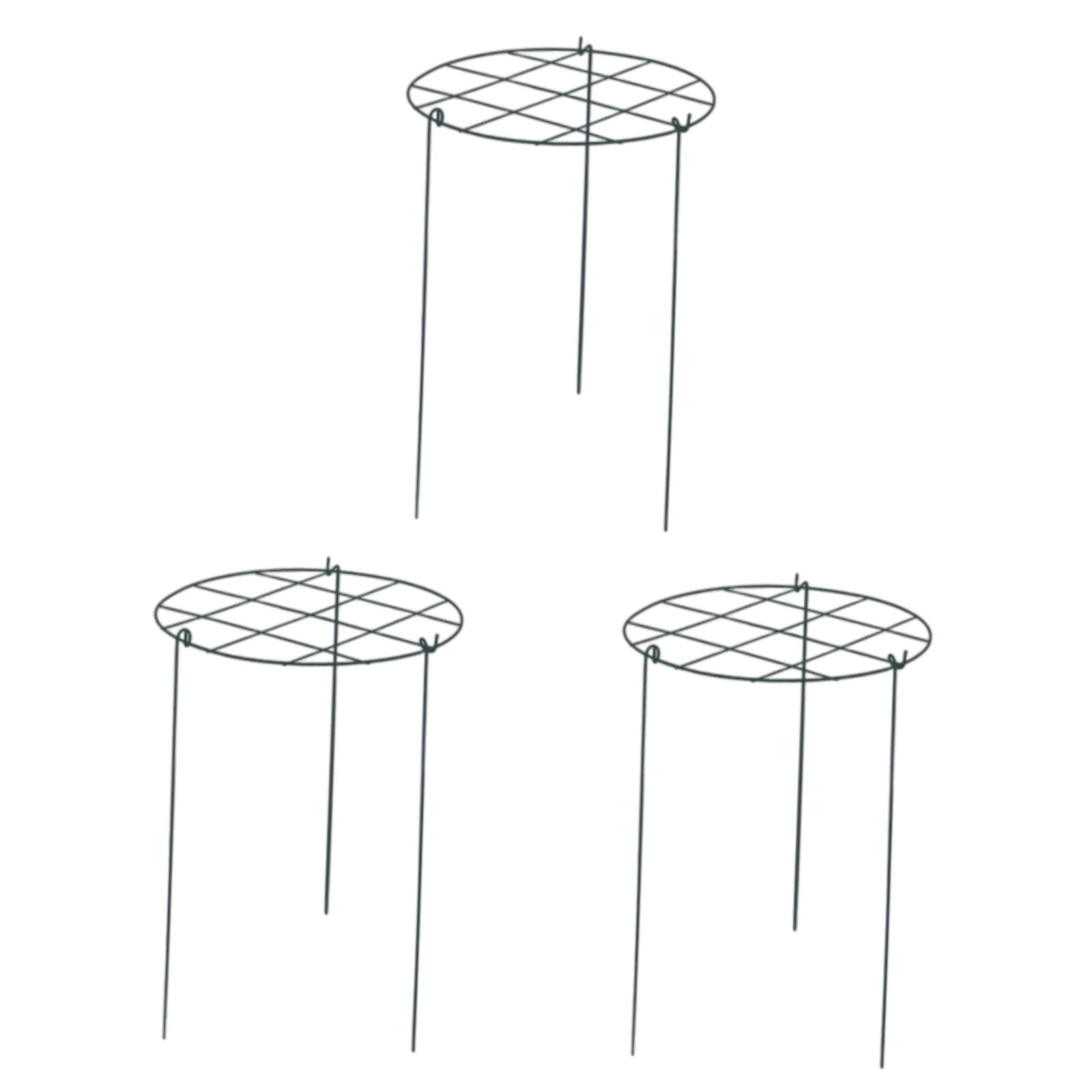 simhoa 3 Pieces Peony Cages and Supports Climbing Trellis Portable Metal Sturdy Garden Plant Support Stakes for Flower Outdoor Plant Grid