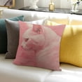 thumbnail image 3 of BANET  Faux Fur Striped Throw Pillow Covers Ultra Soft Shaggy Plush Pillow Cases Standard/Queen Size Decorative Fluffy Pillowcases Pillow Shams with Zipper Closure(Standard,Blush Pink) White, 3 of 5