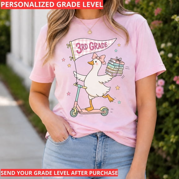 Back To School Shirt, Custom Grade Level Duck Tee, First Day Of School Outfit, Classroom Shirt, Student Gift for School Year