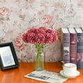 thumbnail image 4 of Burgundy Fake Flowers Artificial Chrysanthemum Ball Silk Flowers Fall Flowers 1" for Mother's Day Easter Home Kitchen Wedding Decorations, 4 of 5