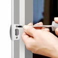 thumbnail image 4 of Door Lock Strike Plate with Spacer Shim Door Security Lock Repair Kits D Type, 4 of 5