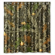 MOHome Camouflage Realtree Pattern Shower Curtain Waterproof Polyester Fabric Shower Curtain Size 66x72 inches