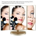 thumbnail image 2 of Infitrans Trifold Makeup Mirror Vanity Mirror with Lights,1X 2X 3X Magnification,Touch Screen,180 Adjustable Rotation,Portable Travel Bathroom Cosmetic Mirror, 2 of 7