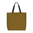 thumbnail image 1 of Easygdp Retro Yellow and Black Houndstooth Bolsa Tote para Mujer, Bolso de Hombro para Trabajo, Playa, Viajes, Compras y Supermercado, 1 of 7