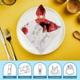 thumbnail image 6 of WYYP Cardinal Flowers Branch Cloth Napkins, Reusable Machine Washable Fabric for Events Home Decor 4 PCS, 6 of 7