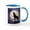 White/Blue Inside, variant on CafePress - Howling Wolf Mugs - 11 oz Ceramic Mug - Novelty Coffee Tea Cup