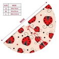 thumbnail image 5 of Kll 30" Christmas Tree Skirt Red Ladybug Xmas Tree Skirts Mat For New Year Xmas Holiday Party Indoor Outdoor Home Decoration, 5 of 9
