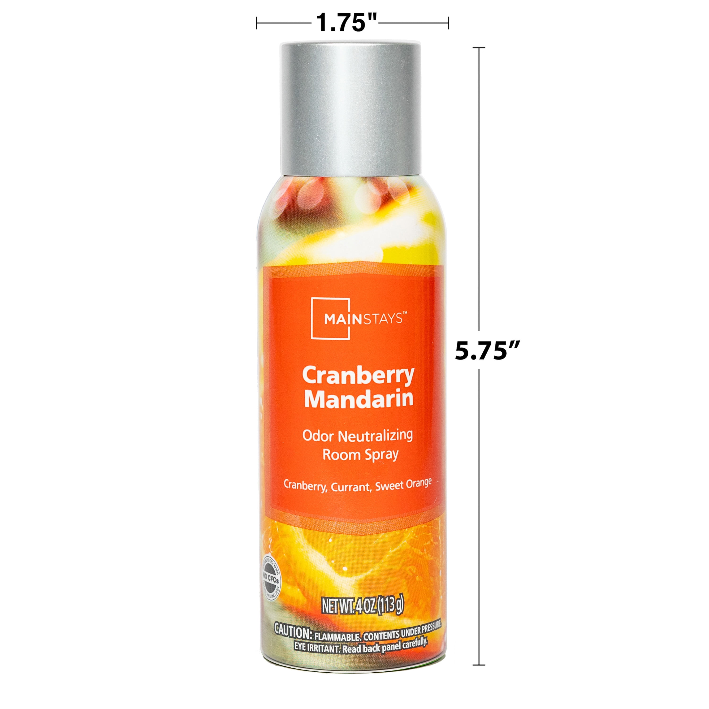 (4 pack) Mainstays Room Spray, Cranberry Mandarin, 4 oz.