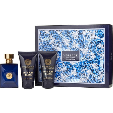 Versace Pour Homme Dylan Blue Cologne Gift Set For Men, 3 Pieces