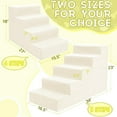 thumbnail image 2 of Dog Stairs for Small Dog and Cats,23”H Non-Slip Bottom Pet Steps for High Beds and Couch,High-Density Foam Pet Stairs White,5 Steps, 2 of 14