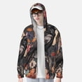 thumbnail image 2 of Gaeub Moonlit Crow Blossoms Men's and Women's UPF 50+ Long-Sleeved Sun Protection Clothing, Fishing Shirt Long Sleeve Zip-X-Large, 2 of 7