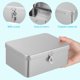 thumbnail image 3 of unbranded Caja De Almacenamiento Metálica Plateada Con Abatible Para Oficina Y Hogar, 3 of 8
