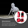 thumbnail image 3 of 2 Paire Équestre Fournitures Arrière Léger Réglable Cheval Équipement de Protection avec Fixation en Nylon Bon Harnais Bonne Élasticité Rouge M, 3 of 6