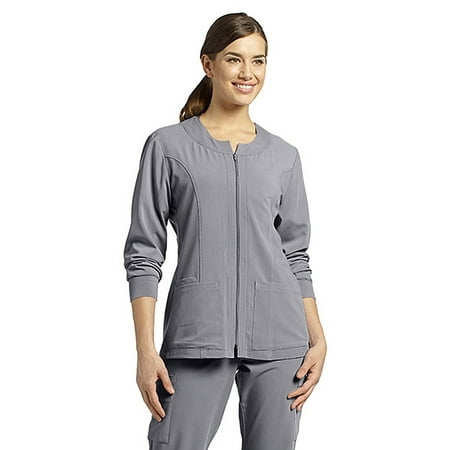 Jewel Neck Jacket - Marvella By White Cross Women's Jewel Neck Zip Front Scrub Jacket