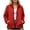 A-Red, variant on Kctiaxy Yellow Rain Jacket Women Lightweight Waterproof Windbreaker Jacket Solid Color Long Sleeve Zipper Drawstring Hoodied Jacket with Pockets